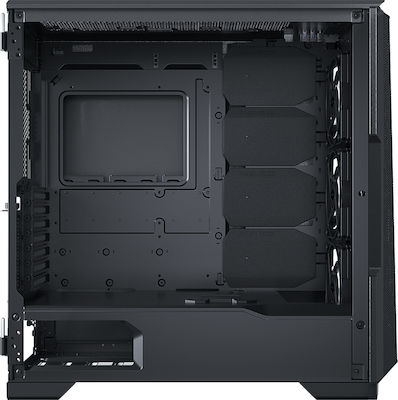 Phanteks Eclipse P500A DRGB Геймърско бюро Midi Tower Компютърна кутия със страничен прозорец Черен