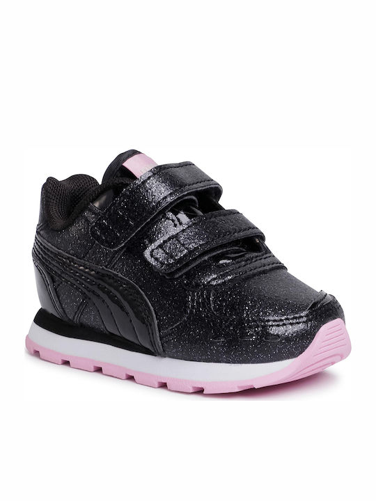 Vista Glitz Παιδικά Sneakers με Σκρατς Μαύρα