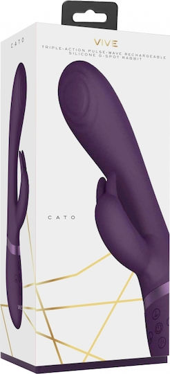 Vive Cato Δονητής Rabbit 21cm Purple