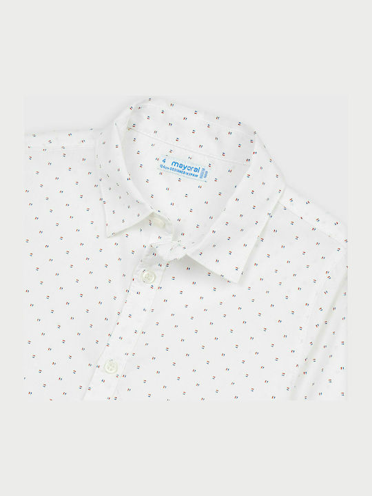 Mayoral Kids Polka Dot Shirt White