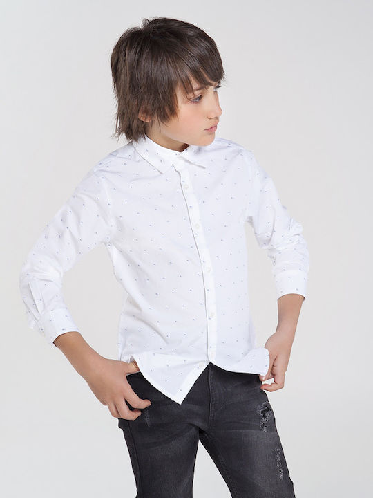 Mayoral Kids Polka Dot Shirt White