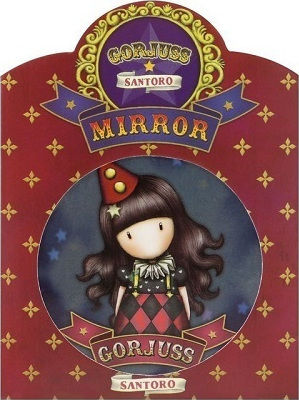 Santoro Makeup Mirror Purse Circus Harlequin 10x10cm Multicolored