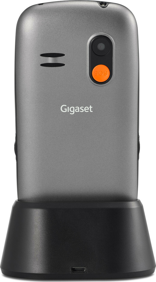 Gigaset GL 390 Dual SIM Κινητό με Μεγάλα Κουμπιά Grey | Skroutz.gr