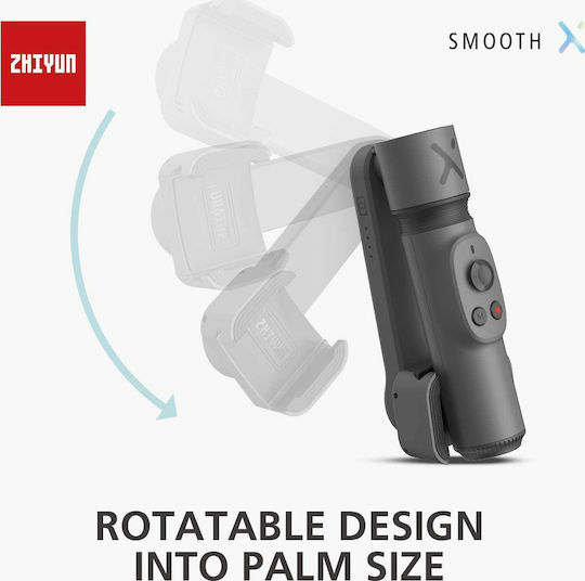 Zhiyun Smooth-X Combo Gimbal Mobil cu o durată de viață a bateriei de 4 ore Gri