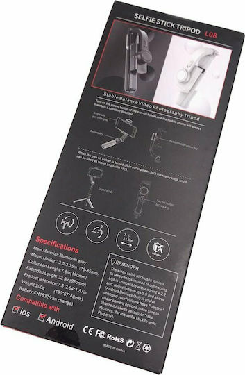IRiSfot L08 Selfie-Stick Handy-Stative Bluetooth-Schwarz