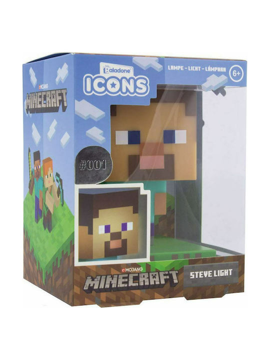 Paladone Lampă decorativă pentru copii Minecraft Steve Multicolor 11εκ.