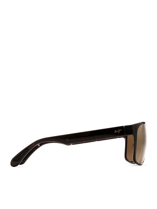 Maui Jim Red Sands Polarized Men's Sunglasses with Brown Plastic Frame and Brown Polarized Mirror Lens H432-11T