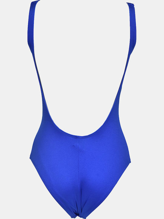 One Piece Swimsuit with Removable Padding Blue