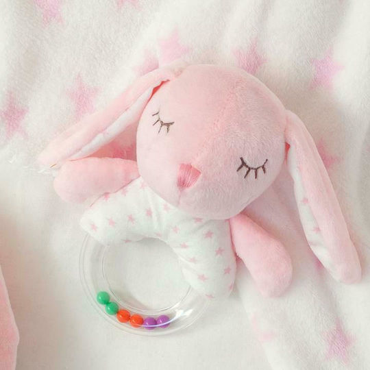Kiokids Bunny Κουδουνίστρα Pink για Νεογέννητα