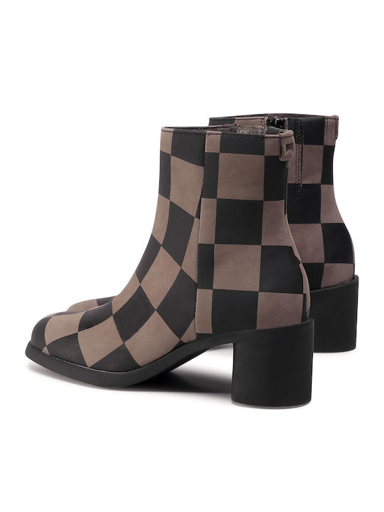 Meda Leather Women's Ankle Boots with Medium Heel