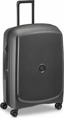Delsey Belmont Plus Large Travel Suitcase Hard Black with 4 Wheels Height 70.5cm.