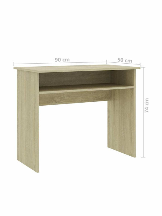 Schreibtisch Holz Beige 90x50x74cm