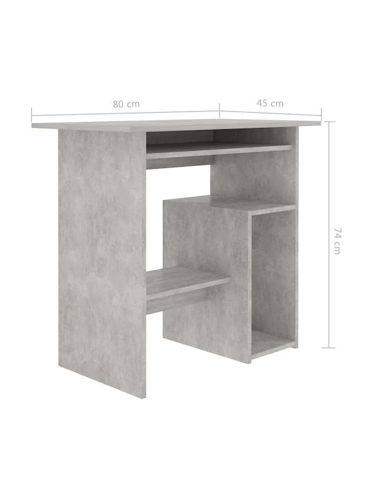 Γραφείο Ξύλινο Γκρι 80x45x74εκ.