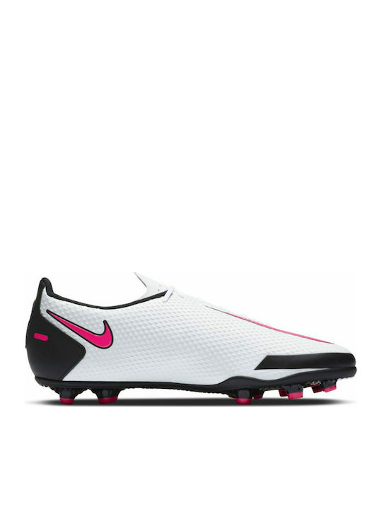 Nike Phantom GT Club MG Χαμηλά Ποδοσφαιρικά Παπούτσια με Τάπες Λευκά