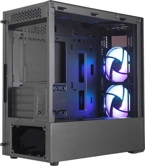 CoolerMaster MasterBox MB320L ARGB with Controller Gaming Mini Tower Κουτί Υπολογιστή με Πλαϊνό Παράθυρο Μαύρο