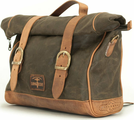 Longride Patriot Saddlebag Πλαϊνή Βαλίτσα Μοτοσυκλέτας 12lt σε Καφέ Χρώμα