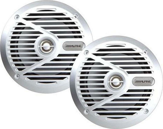 Alpine Σετ Ηχεία Σκάφους Αδιάβροχα 6.5" με 30W RMS Ασημί