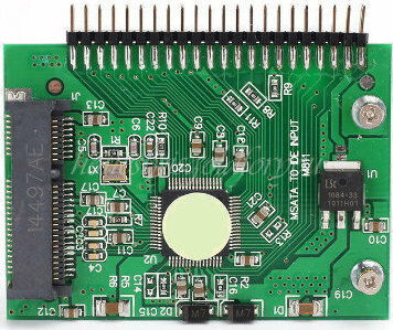 MSATA-44P-2.5IN-5V mSATA Mini PCI-E SSD Female to 5V 2.5" 44 Pin IDE Male