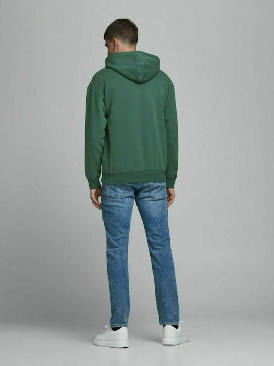 Jack & Jones Men's Sweatshirt with Hood & Pockets Trekking Green