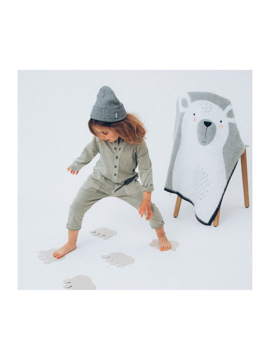 Bizzi Growin Κουβέρτα Αγκαλιάς & Λίκνου Polar Bear 75x100εκ.