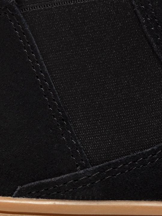 Hamden II Suede Kids Boots with Zipper Black