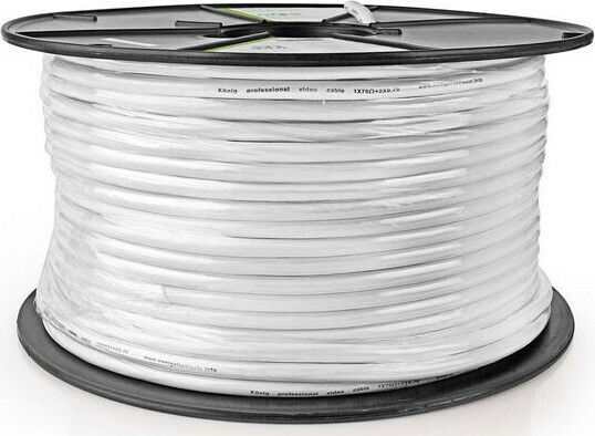 Nedis Cablu de conectare pentru sisteme CCTV 100m Alb White SCGR90300WT100