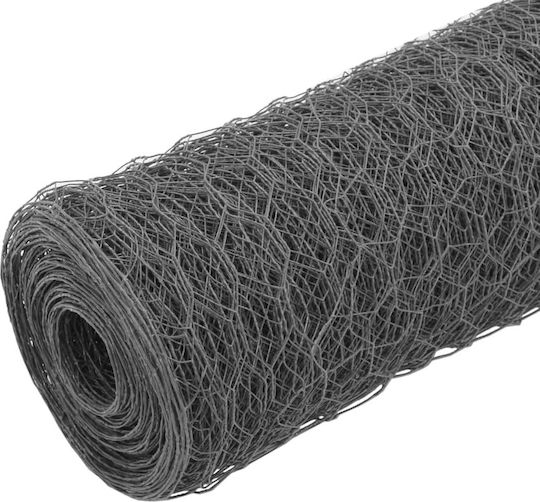 vidaXL Wire Fencing with PVC Coating Gray 1.2x25m