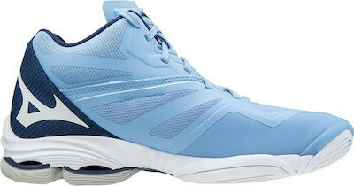 Mizuno Wave Lightning Z6 Mid Γυναικεία Αθλητικά Παπούτσια Βόλλεϊ Μπλε