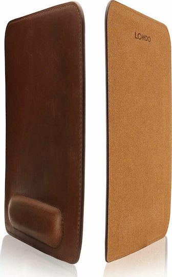 Londo Leder Mauspad (210mm) mit Handgelenkstütze Braune