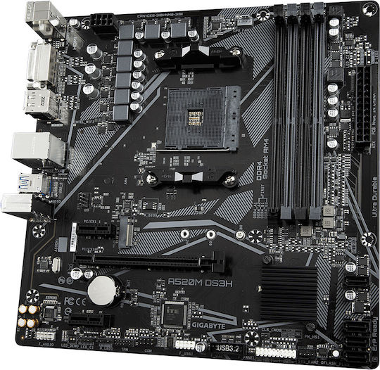 Gigabyte Placă De Bază A520M DS3H Micro ATX Cu Socket AMD AM4 GA-A520M-DS3H