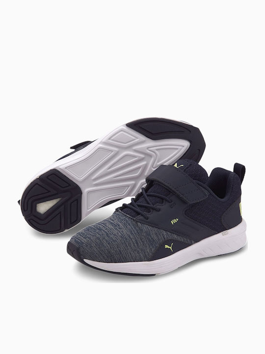 NRGYb Comet V PS Kids Sports Shoes Running with Hoop & Loop Closure Navy Blue