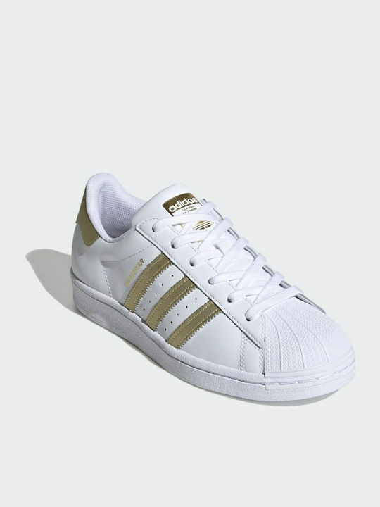 Adidas Superstar Γυναικεία Sneakers Cloud White / Gold Metallic
