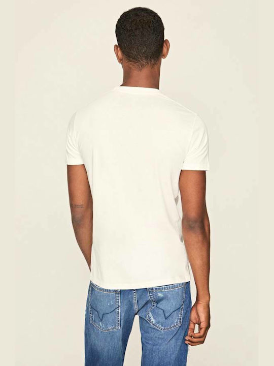 Pepe Jeans Morrison Men's Short Sleeve T-shirt White