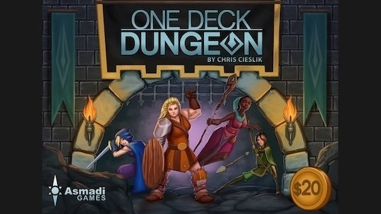 Board Game One Deck Dungeon for 1-2 Players 14+ Years Old (EN) Asmadi Games