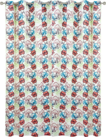 Das Home Κουρτίνα με Τρουκς 2106 Πετρόλ 140x280εκ.