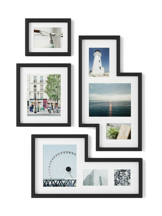 Umbra Mingle Gallery Wall-mounted Plastic Photo Frame with Black Frame 4 Pieces