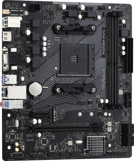 ASRock A520M-HVS Motherboard Micro ATX με AMD AM4 Socket 90-MXBE60-A0UAYZ