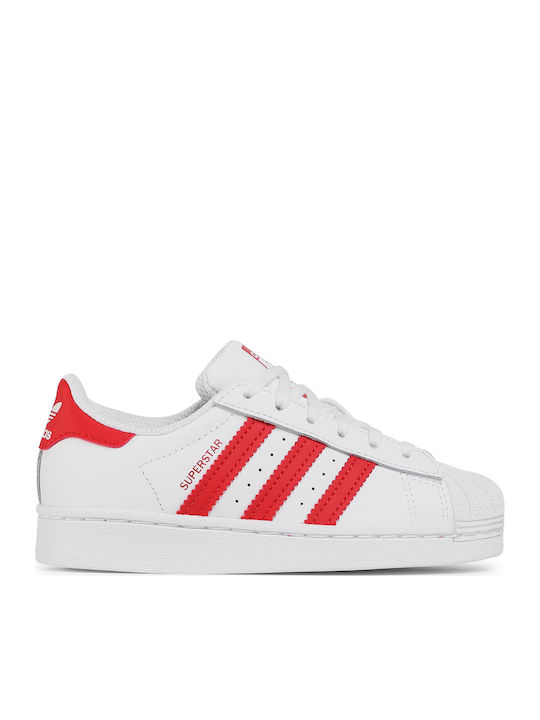 Adidas Παιδικά Sneakers Superstar C Cloud White / Scarlet