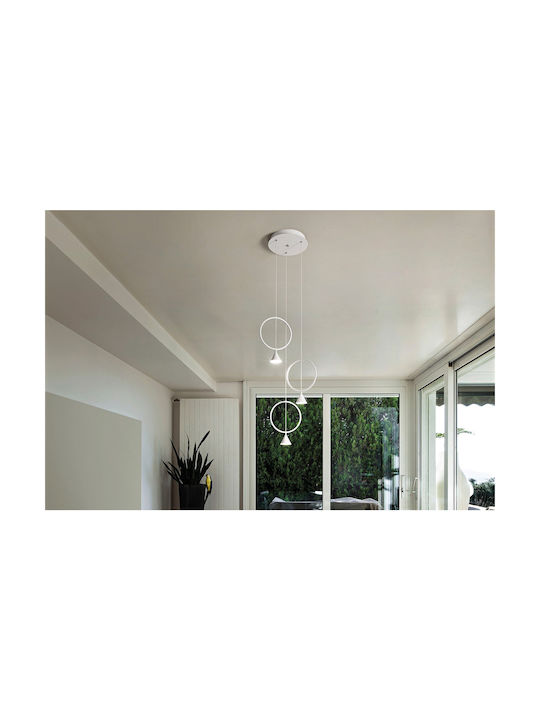 Fabas Luce Sirio Pendant Light LED with Warm White Light White