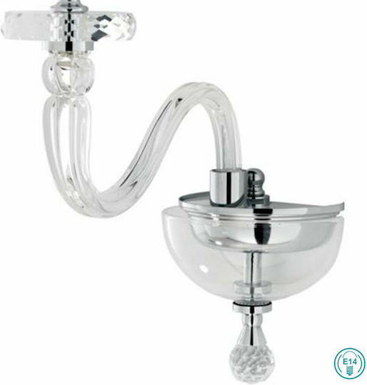 Ondaluce AP.BACH/1CP Leuchte Wand Silber 30x30x16cm Ondaluce AP.BACH/1CP Leuchte Wand Silber 30x30x16cm