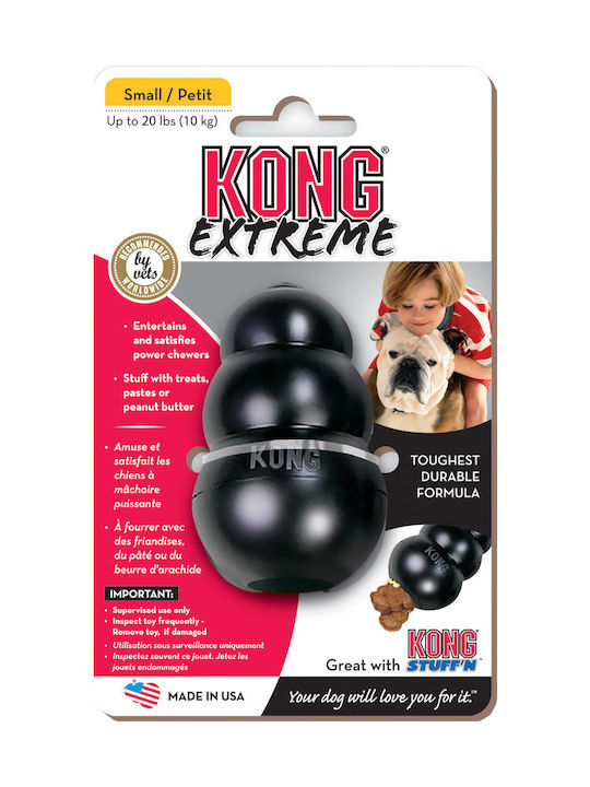 Kong Classic Dog Chewing Toy Rubber Small 7.5cm Black 1pc