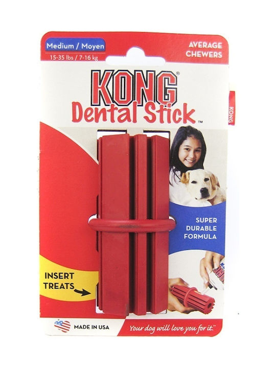 Kong Teething Stick Παιχνίδι Σκύλου Μασητικό από Καουτσούκ Medium Κόκκινο