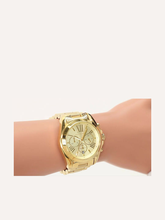 Michael Kors Bradshaw Women's Watch Chronograph with Gold Metal Bracelet