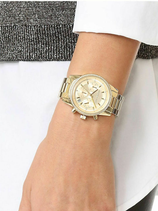 Michael Kors Ritz Ρολόι Μπαταρίας με Μεταλλικό Μπρασελέ Michael Kors Ritz Ρολόι Μπαταρίας με Μεταλλικό Μπρασελέ