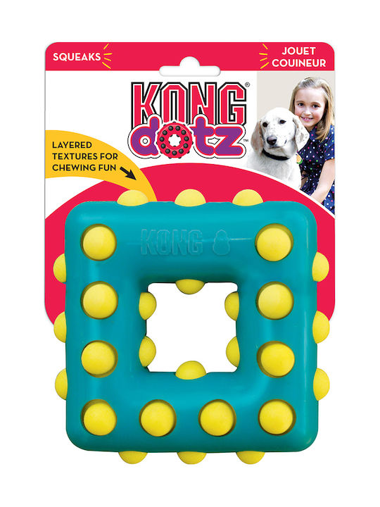 Kong Dotz Square Dog Toy Large Green 13.5cm