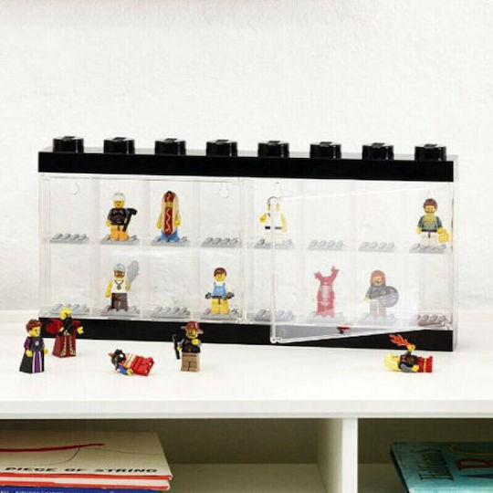 LEGO Παιδικό Κουτί Αποθήκευσης από Πλαστικό Display Case 16 Μαύρο 38x18cm