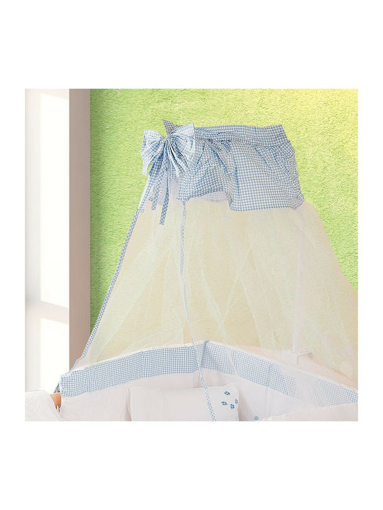 Dimcol Tulle Baby Κούνιας Mosquito Net Ελεφαντάκι 490x160cm Light Blue