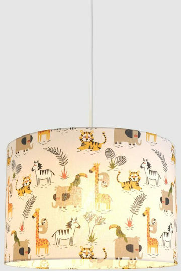Veis Baby Safari Einfaches Licht Kinderdeckenleuchte Deckenleuchte 60W mit Fassung E27 Mehrfarbig 35x24cm