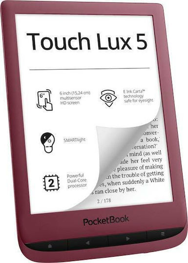 Pocketbook Touch Lux 5 with Touchscreen 6" (8GB) Red