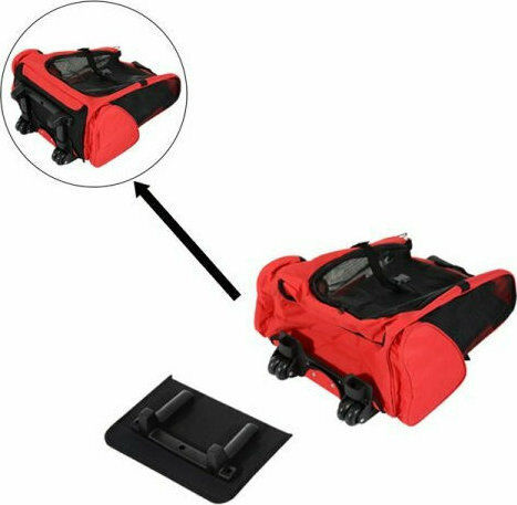 Pawhut Waterproof Dog Carrying Red Trolley L36xW49xH30cm